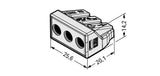 WAGO Steckklemme 3f 550V 42A 2,5-6qmm 773-493 lgr f.Massivleit