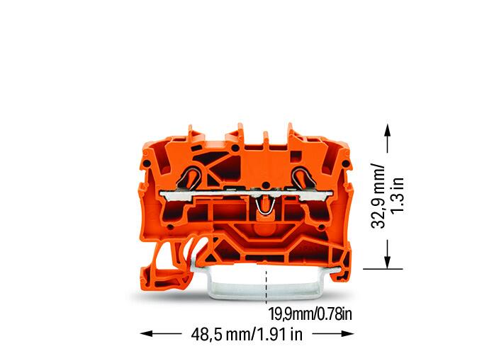 WAGO Reihenklemme 1Etage 2kl or 24A TS35 Serie 2002 2002-1202