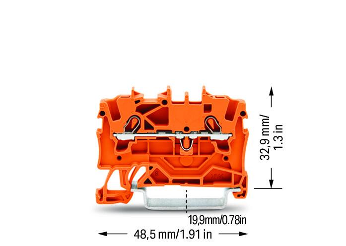 WAGO Reihenklemme 1Etage 2kl or 18A TS35 Serie 2001 2001-1202
