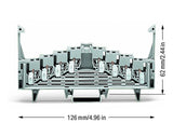 WAGO Reihenklemme 0,08-1,5qmm 4Etagen gr Serie 727 727-219/021-000 4kl 12A TS35