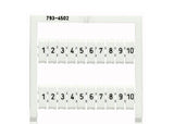 WAGO Klemmenmarkierung ws RM=4mm 1-10 Serie 793 793-4502 horiz