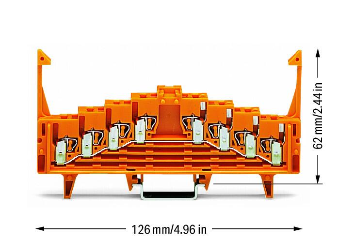 WAGO Reihenklemme 0,08-1,5qmm 4Etagen or Serie 727 727-225 4kl 18A TS35