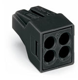 WAGO Steckklemme 4f 400V 24A 0,75-2,5qmm 773-514 sw f.Massivleit