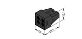 WAGO Steckklemme 4f 400V 24A 0,75-2,5qmm 773-514 sw f.Massivleit