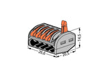 WAGO Steckklemme 5f 400V 32A 0,08-2,5qmm Serie 222 222-415 lgr m.BetätiHebel