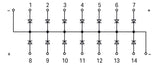 WAGO Bauelement-Reihenklemme 0,08-2,5qmm Serie 289 289-111 gr 1Etage 1A Federzug