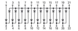 WAGO Zubehör Befehlsgeräte Diodenblock Serie 289 289-151