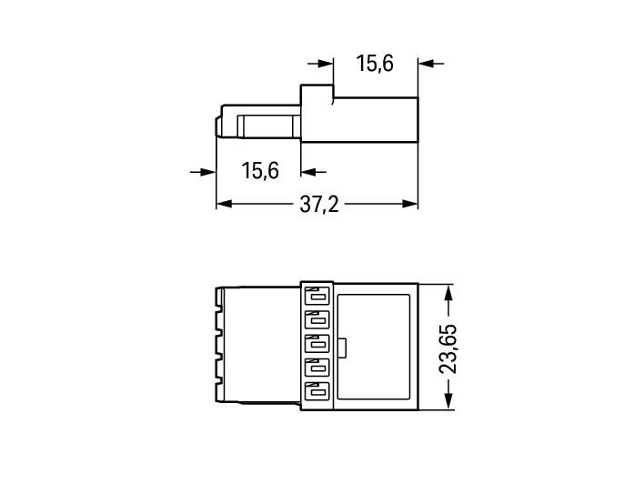 WAGO Zwischenkupplung PA 5Eing 5p 5Ausg Serie 890 890-619 250V 16A IP20 hfr
