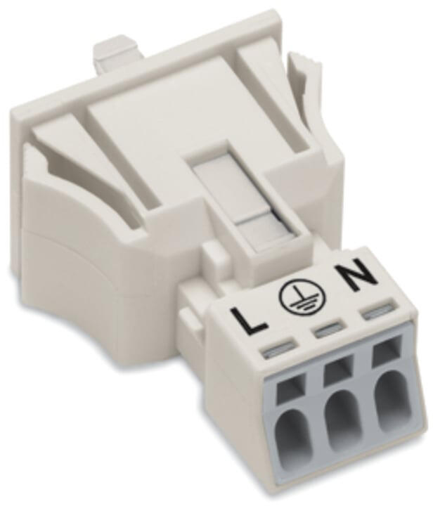 WAGO Gerätebuchse 3p ger Snap/schraub Serie 890 890-723 Federzug 250V 16A hfr