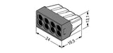 WAGO Steckklemme 8f 400V 24A 1-2,5qmm 773-108 f.Massivleit