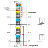 WAGO Analoges I/O-Modul DC 24V Federzug Serie 750 750-553 Eing.Strom Ausg.Strom
