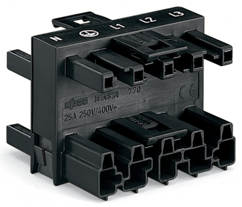 WAGO H-Verteiler PA 5Eing 5p 15Ausg 400V Serie 770 770-609 25A IP20 hfr