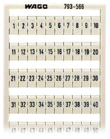WAGO Klemmenmarkierung ge RM=5mm 1-50 Serie 793 793-566/000-002 horiz