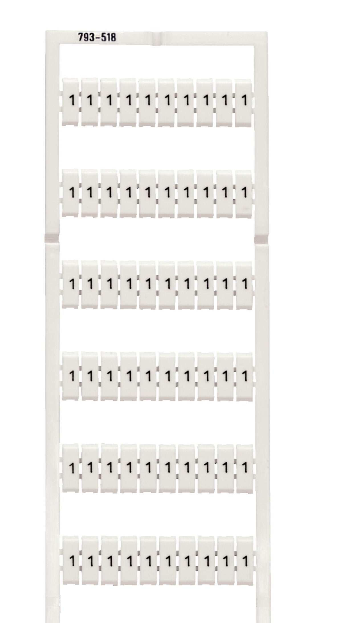 WAGO Klemmenmarkierung rt RM=5mm 1/2 Serie 793 793-518/000-005 horiz