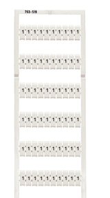 WAGO Klemmenmarkierung rt RM=5mm 1/2 Serie 793 793-518/000-005 horiz