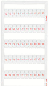 WAGO Klemmenmarkierung bl RM=5mm horiz Serie 793 793-553/000-006 10/20-50