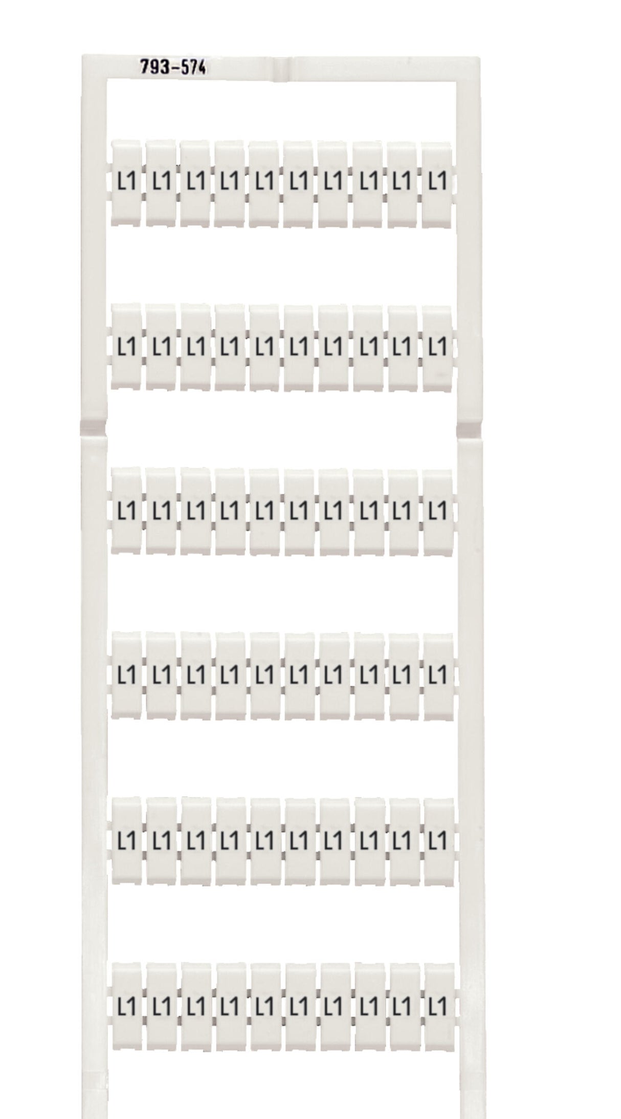 WAGO Klemmenmarkierung rt RM=5mm L1 Serie 793 793-574/000-002 horiz