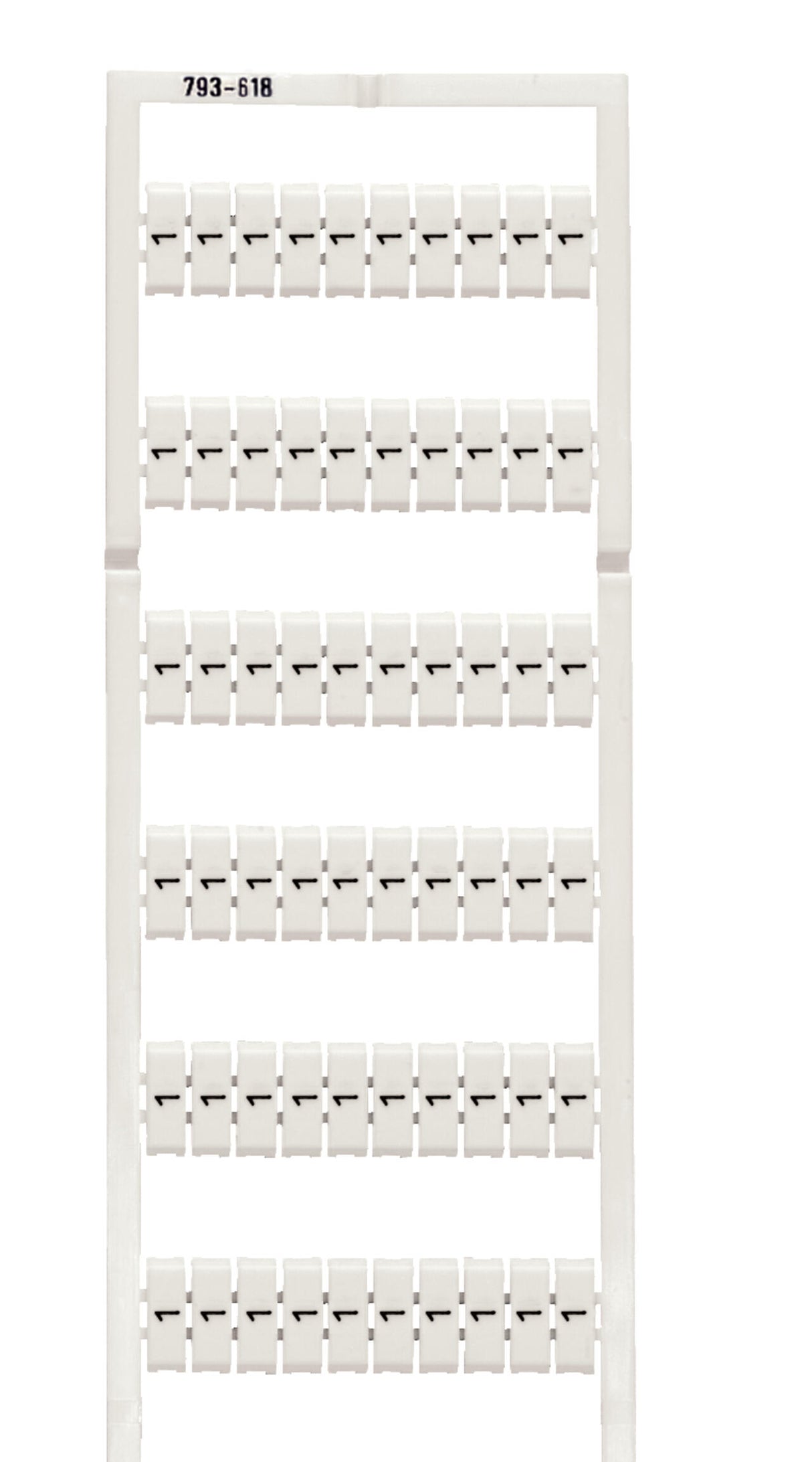 WAGO Klemmenmarkierung ge RM=5mm 1/2 Serie 793 793-618/000-002 vert