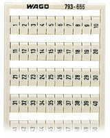 WAGO Klemmenmarkierung ws RM=5mm 1-50 Serie 793 793-666 vert