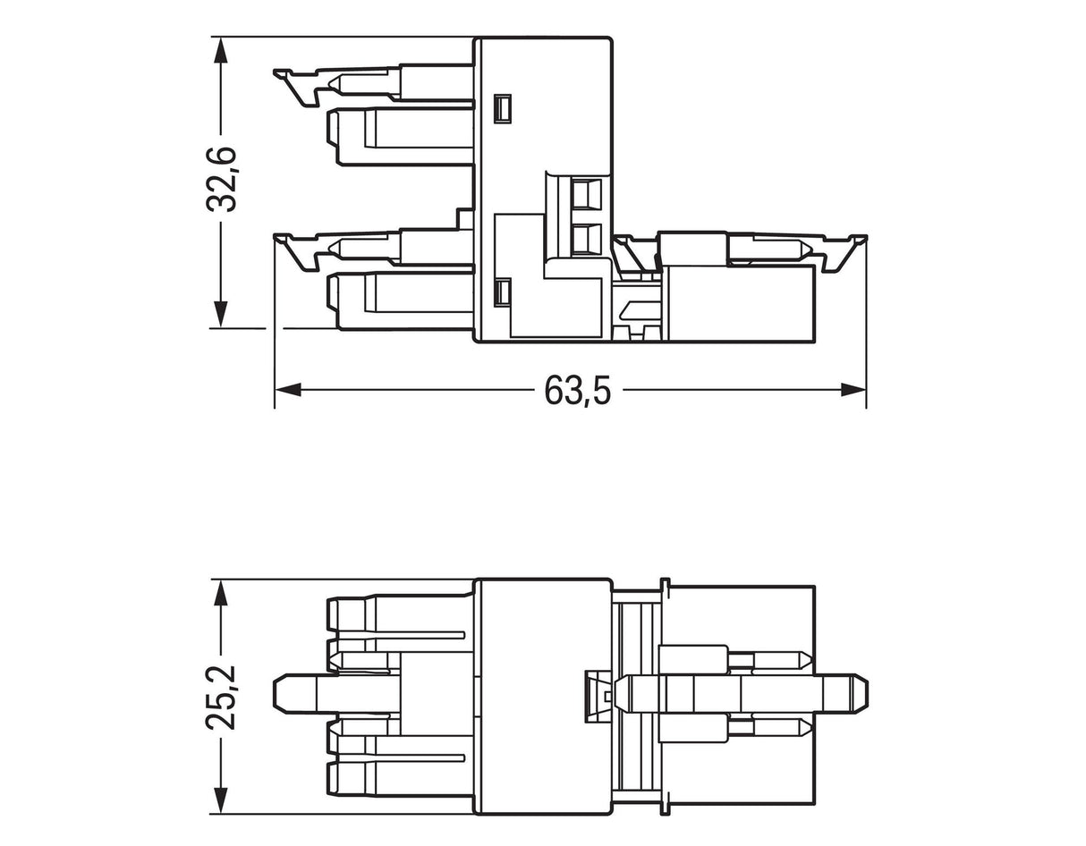 WAGO H-Verteiler PA 5Eing 5p 10Ausg 400V Serie 890 890-930 16A IP20 hfr