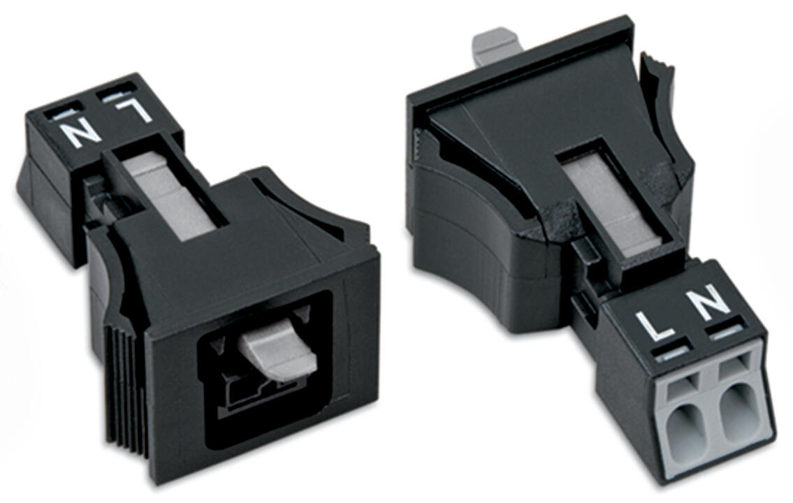 WAGO Gerätebuchse 2p ger Snap/schraub Serie 890 890-702 Federzug 250V 16A hfr