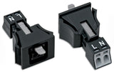 WAGO Gerätebuchse 2p ger Snap/schraub Serie 890 890-702 Federzug 250V 16A hfr