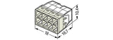 WAGO Steckklemme 8f 450V 24A 0,5-2,5qmm Serie 2273 2273-208 f.Massivleit