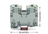 WAGO Reihenklemme 1Etage 2kl gr 125A Serie 285 285-135 TS35