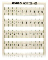 WAGO Klemmenmarkierung ws RM=5mm 1-10 Serie 209 209-502 horiz