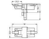 WAGO T-Verteiler PA 4Eing 4p 8Ausg 400V Serie 890 890-1631 16A IP20