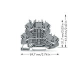 WAGO Reihenklemme 2Etagen 2kl gr 24A Serie 2002 2002-2201/098-000 TS35