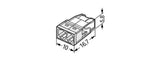 WAGO Steckklemme 2f 450V 24A 0,5-2,5qmm 2273-202/995-040 f.Massivleit