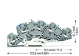 WAGO Installationsklemme 36A 0,5-6qmm gr Serie 2005 2005-7646 3pot Federzug