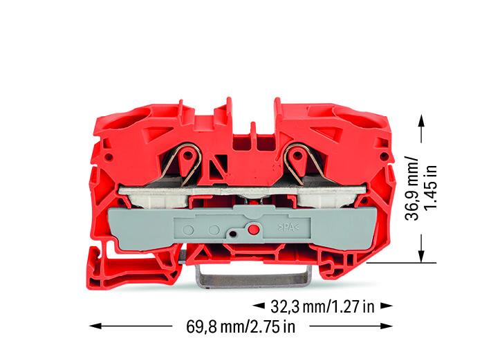 WAGO Reihenklemme 1Etage 2kl or 76A TS35 Serie 2016 2016-1202