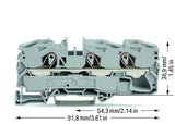 WAGO Reihenklemme 1Etage 3kl gr 76A TS35 Serie 2016 2016-1301