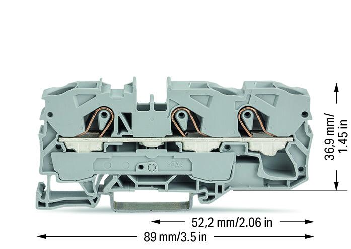 WAGO Reihenklemme 1Etage 3kl gr 57A TS35 Serie 2010 2010-1301/000-053