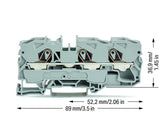 WAGO Reihenklemme 1Etage 3kl gr 57A TS35 Serie 2010 2010-1301/000-053