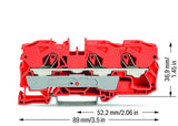 WAGO Reihenklemme 0,5-16qmm 1Etage 3kl Serie 2010 2010-1302 or 57A TS35