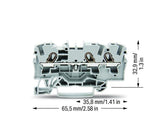 WAGO Reihenklemme 1Etage 3kl gr 32A TS35 Serie 2004 2004-1301