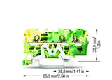 WAGO Schutzleiter-Reihenklemme 0,5-6qmm Serie 2004 2004-1307 gn/ge 1Etage TS35