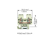 WAGO Reihenklemme 1Etage 2kl lgr 22A Serie 870 870-919 TS15