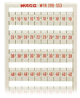 WAGO Klemmenmarkierung ws RM=5mm horiz Serie 209 209-553 10/20-50