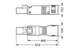 WAGO Steckverbinder Gebäude Stecker 2p Serie 890 890-132 Federzug 250V 16A