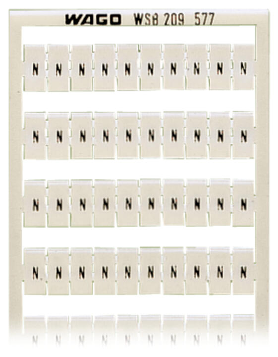 WAGO Klemmenmarkierung ws RM=5mm N horiz Serie 209 209-577