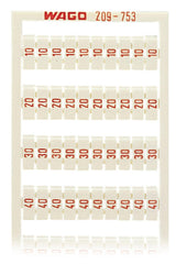 WAGO Klemmenmarkierung ws RM=4mm vert Serie 209 209-753 10/20-50