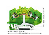 WAGO Schutzleiter-Reihenklemme gn/ge Serie 780 780-637/999-950 0,08-2,5qmm