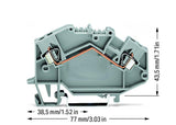 WAGO Reihenklemme 0,08-2,5qmm 1Etage 2kl Serie 780 780-601 gr 24A TS35