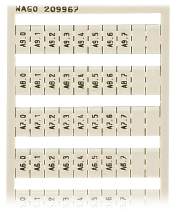 WAGO Klemmenmarkierung ws RM=5mm vert Serie 209 209-967 A0.0/-A9.7