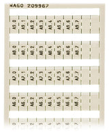 WAGO Klemmenmarkierung ws RM=5mm vert Serie 209 209-967 A0.0/-A9.7