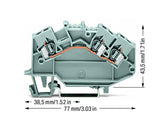 WAGO Reihenklemme 0,08-2,5qmm 1Etage 3kl Serie 780 780-631 gr 24A TS35